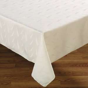  46 x 88 Softweave Aspen Damask Linen Tablecloth   White 