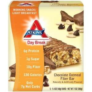  Atkins Day Break Bars, Choc Oatmeal Fiber, 5 ct (Quantity 