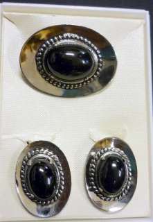 black onyx earrings pin