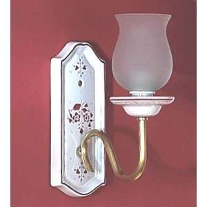   Fixture with Frosted Shade and Decorative Wall Plate, Less Bulb 1223