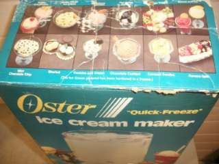 OSTER Quick Freeze 2 QT White Ice Cream Maker in Box  