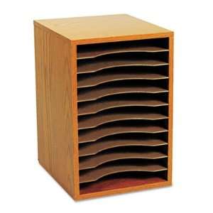  New Wood Vertical Desktop Sorter 11 Sections 10 5/8 Case 