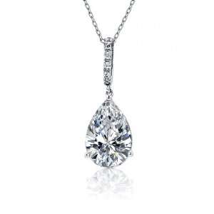   Teardrop Pendant 5 Ct. Diamond Cubic Zirconia Bridal Necklace Jewelry