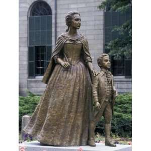 com Statue of Abigail Adams with Son John Quincy Adams, Outside Adams 