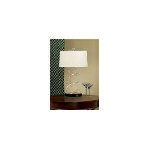 Murray Feiss One Light Geo Collection Table Lamp, Gilded Silver with 