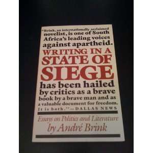  Writing in a State of Siege Andre BRINK Books