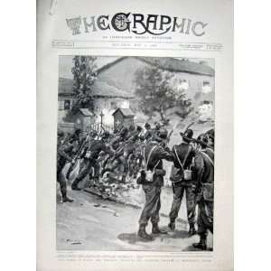  Troops Storming Capucine Monastry Milan 1898 Italy