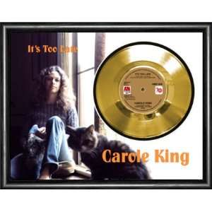 Carole King It`s Too late Framed Gold Record A3
