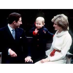  Prince William with Prince Charles and Princess Diana at 