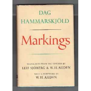  Markings Dag Hammarskjold, Leif Sjoberg, W.H.Auden Books