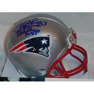 Deion Branch Signed Patriots Riddell Replica Mini Helmet