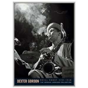 Dexter Gordon 1948 Framed Poster   Herman Leonard Image   Quality 