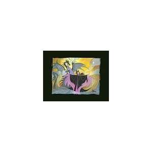  Toby Bluth Maleficent Hand Deckled Gicl?e On Paper