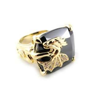  Signet Songes black dragon.   Taille 50 Jewelry