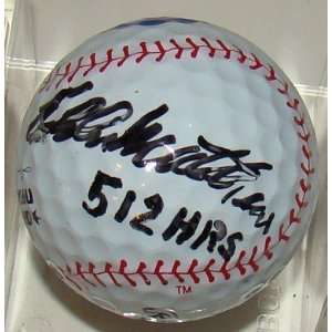 Eddie Mathews 512 HRS SIGNED Baseball Golf Ball PSA