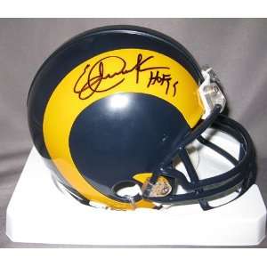 Eric Dickerson St Louis Rams NFL Hand Signed Mini Football Helmet with 
