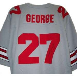 Eddie George Ohio State Buckeyes Autographed Grey Alternate Jersey