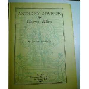  Anthony Adverse Hervey Allen Books