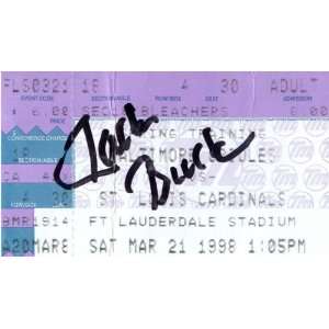 Jack Buck Autographed 1998 Spring Training Ticket