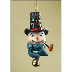  Jim Shore, Snowman with Dangle Bell Ornament
