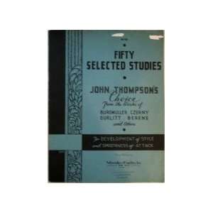  Fifty Selected Studies John Thompson Books
