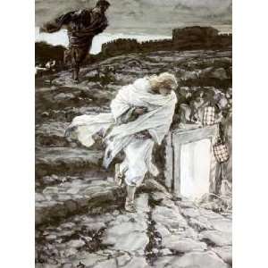  Peter and John Run To The Sepulchre by James Tissot. Size 