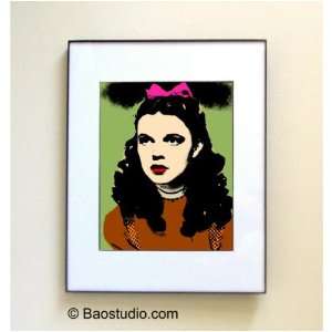 Judy Garland Wizard of Oz (Green/brown)   Framed Pop Art By Jbao 