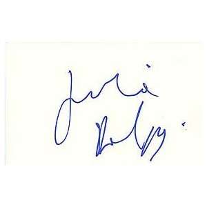 JULIE DELPY Signed Index Card In Person