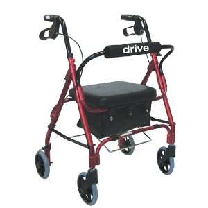 Drive Medical Drive Junior Rollator Walker With Padded Seat Backrest 