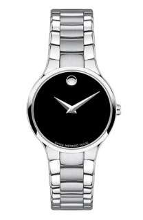 Movado Serio Black Dial Bracelet Watch  