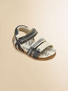 Armani Junior   Toddlers & Little Boys Leather Grip Tape Sandals