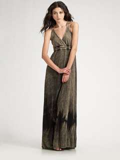 Gypsy   Acid Wash Denim Maxi Dress    