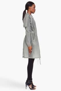 Mm6 Maison Martin Margiela Military Grey Hooded Windbreaker for women 