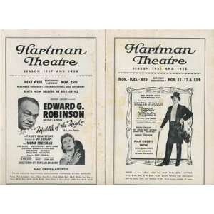   Theatre Programs 1957 Walter Pidgeon Melvyn Douglas Paulette Goddard