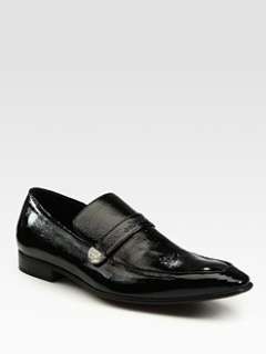 Versace Collection   Black Logo Loafers