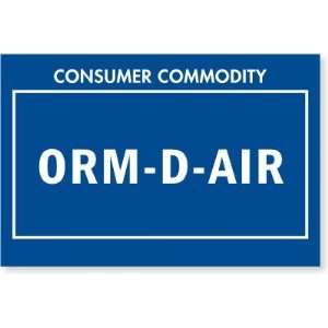  ORM D Air Consumer Commodity (Blue) Coated Paper Label, 3 