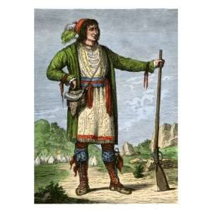 Osceola, Chief of the Seminoles, Early 1800s Premium Poster Print 