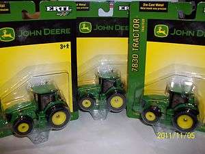 Ertl John deere 7830 tractor cab 4x4 with wide tires 1/64 farm toy 