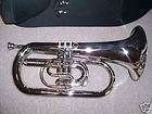 marching euphonium with case 3 piston valve silver 