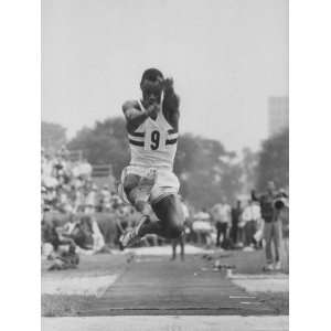  Olympic Broad Jumper Ralph Boston Making His Winning Jump 