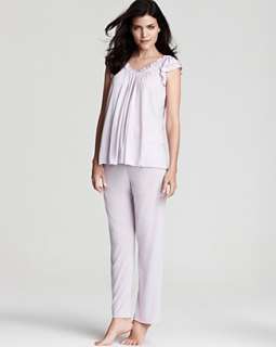 Oscar de la Renta Pink Label Soft Trellis Pajama Set   Womens 