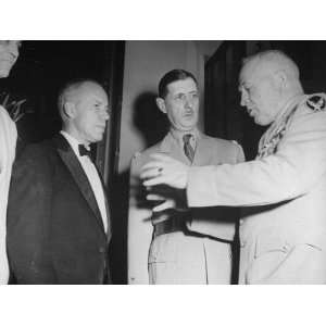  General Charles De Gaulle and Secretary of War Robert P. Patterson 