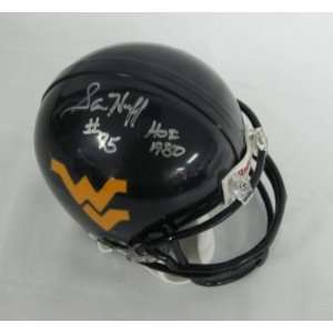 Sam Huff Signed Mini Helmet   West Virginia PSA DNA   Autographed NFL 