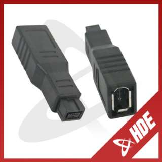 400 / 800 FIREWIRE ADAPTER 9 TO 6 PIN IEEE 1394 A B 797734230673 