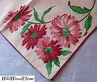 WHITE DAISY PINK CHECK BACKGROUND VINYL PLACEMATS  