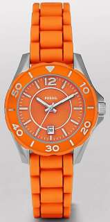 Fossil Riley Orange Mini Silicone Ladies Watch ES2939  