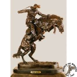 BRONCO BUSTER  by Frederic Remington Bronze Handcast Sculpture w 