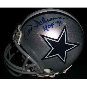  Tex Schramm Autographed Dallas Cowboys Mini Helmet Sports 