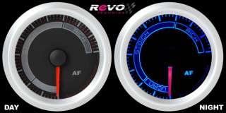 REVO Air Fuel AF A/F Ratio Gauge Meter 52mm BLUE LED W/O Mount Kit 