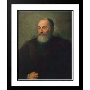 Tintoretto, Jacopo Robusti 20x23 Framed and Double Matted Portrait of 